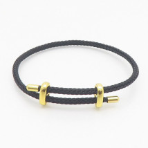 Nastavitelný náramek z chirurgické oceli černý-312290-015