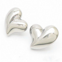 Výrazné ocelové náušnice srdce-299162-08