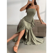 Olivové dlouhé šaty-307828-03