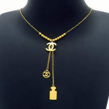 Dámský pozlacený náhrdelník s přívěskem-282180-02