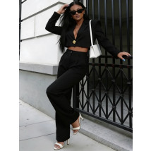 Černý kalhotový komplet-326583-01