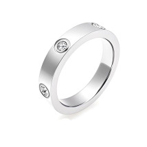 Ocelový pozlacený prsten-324079-03