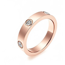 Ocelový pozlacený prsten-324073-02