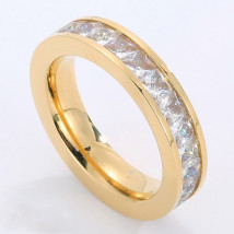 Dámský ocelový prsten s krystalem-272650-01