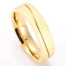 Ocelový pozlacený prsten-272681-02