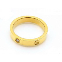 Pozlacený ocelový prsten-254385-06