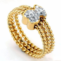 Dámský pozlacený prsten Medvídek-272647-01