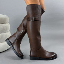 Hnědé vysoké kozačky-323360-01