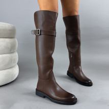 Hnědé vysoké kozačky-323360-01