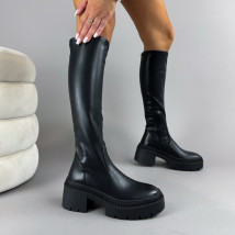 Černé vysoké kozačky-309670-02