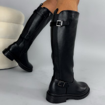 Černé vysoké kozačky-323858-06