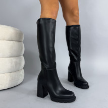 Černé vysoké kozačky-323845-01