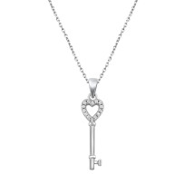 Stříbrný náhrdelník klíč-292855-01
