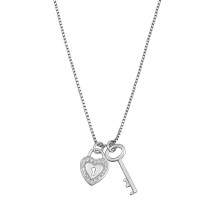 Stříbrný náhrdelník srdce-292857-03