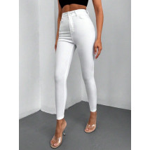 Bílé džíny s vysokým pásem-283816-014
