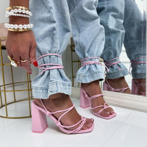 Růžové šněrovací sandále-326532-01