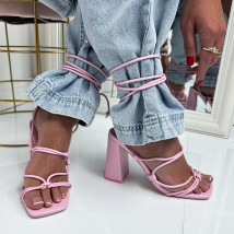 Růžové šněrovací sandále-326532-01