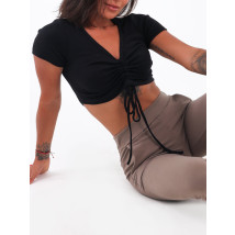 Černý crop top-243269-03