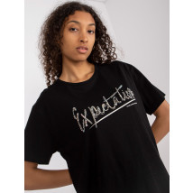 Černé bavlněné tričko-268239-02