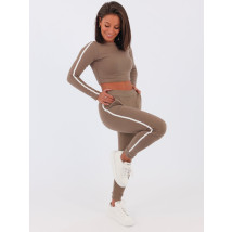 Hnědá trendy tepláková souprava-233779-011