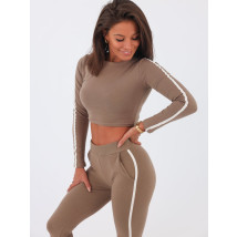 Hnědá trendy tepláková souprava-233779-011