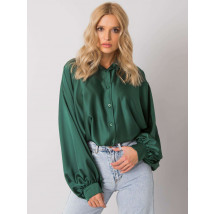 Zelená oversize saténová košile-265650-04
