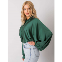 Zelená oversize saténová košile-265650-04