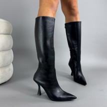 Černé vysoké kozačky-323415-04