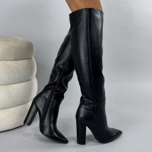 Černé vysoké kozačky-323705-02