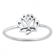Stříbrný prsten lotosový květ-221536-01