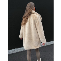 Béžový kožešinový kabát-292250-06