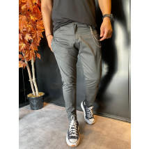 Tmavě šedé elegantní kalhoty-253947-02