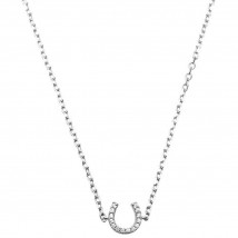 Dámský stříbrný náhrdelník podkova-257338-03
