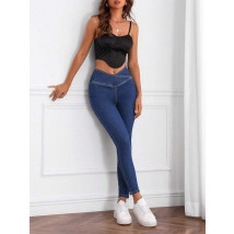 Tmavě modré elastické džíny-289391-06