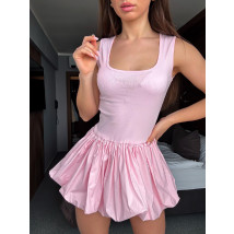 Růžové PUFFY šaty-316759-04