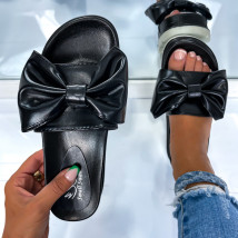Černé pantofle s mašlí-288210-05