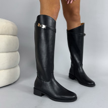 Černé vysoké kozačky-323895-06