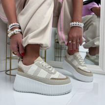 Béžové vzorované tenisky-326490-05