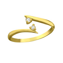 Stříbrný pozlacený prsten Toe-271718-03