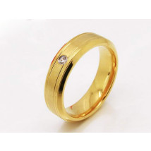 Ocelový pozlacený prsten-281852-07