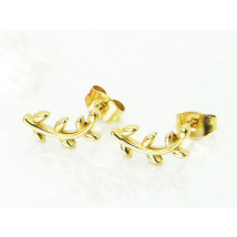 Ocelové náušnice pozlacené-290319-012