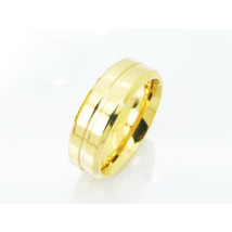 Ocelový pozlacený prsten-281800-03