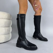 Černé vysoké kozačky-323858-06