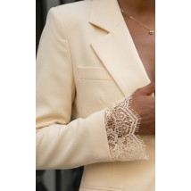 Smetanové sako s krajkou-326302-01