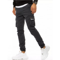 Tmavě šedé džíny v pase na gumu-245887-02