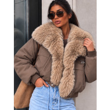 Hnědá bunda s kožešinou-331117-02