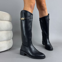 Černé vysoké kozačky-323472-05