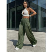 Zelené široké kalhoty-327365-01