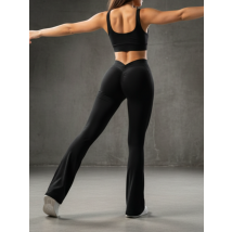 Černé zvonové push-up legíny-324631-02