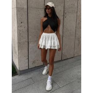 Černý  top na vázání